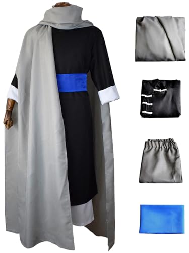 bi bi hou Gintama Kamui Cosplay Kostüm Set mit Umhang Anime Gintama Verkleidung Kamui Outfit Weihnachten Halloween Karneval Party Bühnenauftritt Kostüm Erwachsene von bi bi hou