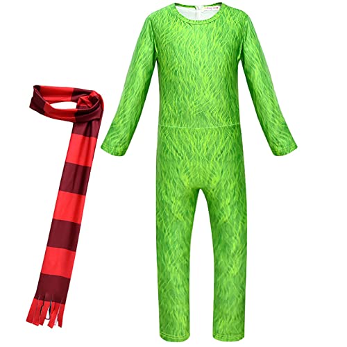 bi bi hou Grinch Kostüm mit Mask Zubehör Weihnachten Grinch Cosplay Kostüm Anime Cosplay Outfit Halloween Karneval Party Bühnenauftritt Kostüm für Erwachsene von bi bi hou