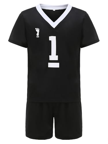 bi bi hou Haikyuu Cosplay Kostüm Inarizaki High School Trikot Set T-Shirt und Shorts Haikyuu Shinsuke Kita Volleyball Club Uniform Jersey Weihnachten Halloween Karneval Party Sport Kostüm von bi bi hou