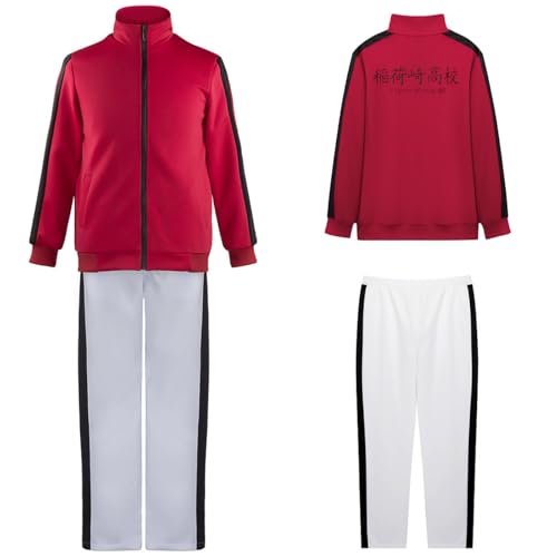 bi bi hou Haikyuu Cosplay Kostüm Jacke und Hose Inarizaki High School Trikot Set Miya Atsumu/Shinsuke Kita/Rintaro/Osamu Schuluniform Sportbekleidung Weihnachten Halloween Karneval Party Kostüm von bi bi hou