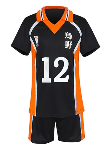 bi bi hou Haikyuu Cosplay Kostüm Karasuno High School Trikot Set T-Shirt und Shorts Haikyuu Tadashi Yamaguchi Volleyball Club Uniform Jersey Weihnachten Halloween Karneval Party Sport Kostüm von bi bi hou