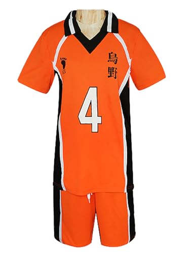 bi bi hou Haikyuu Cosplay Kostüm Karasuno High School Trikot Set T-Shirt und Shorts Haikyuu Yu Nishinoya Volleyball Club Uniform Jersey Weihnachten Halloween Karneval Party Sport Kostüm von bi bi hou