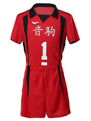 bi bi hou Haikyuu Cosplay Kostüm Nekoma High School Trikot Set T-Shirt und Shorts Haikyuu Tetsurou Kuroo Volleyball Club Uniform Jersey Weihnachten Halloween Karneval Party Sport Kostüm von bi bi hou