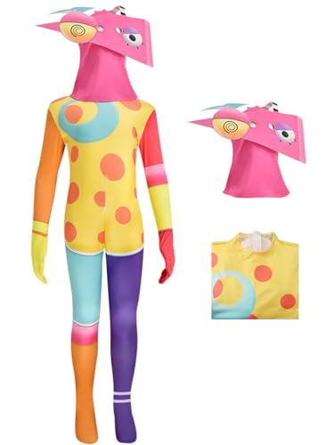 bi bi hou Herren Zooble Cosplay Kostüm Set Jumpsuits und Masken Anime The Amazing Digital Circus Verkleidung Zooble Cosplay Costume Halloween Karneval Party Bühnenauftritt Kostüm für Erwachsene von bi bi hou