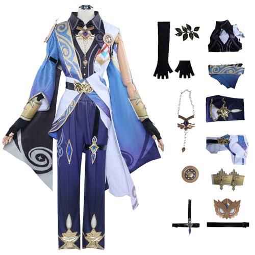 bi bi hou Honkai Star Rail Dr Ratio Cosplay Kostüm Komplettes Set mit Perücke Star Rail Dr Ratio Cosplay Verkleidung Dr. Ratio Uniform Halloween Karneval Party Bühnenauftritt Kostüm Erwachsene von bi bi hou