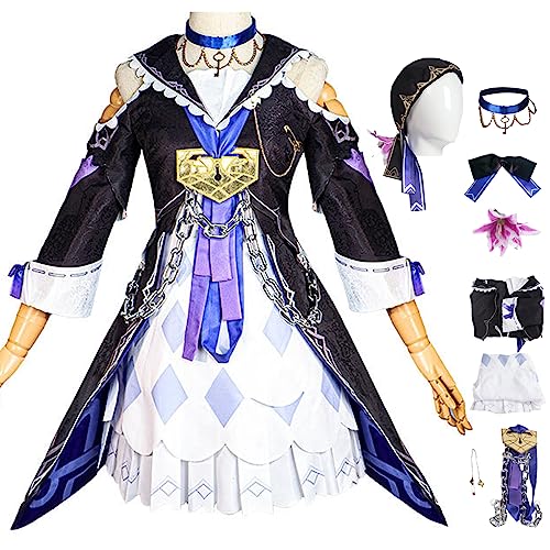 bi bi hou Honkai Star Rail Herta Cosplay Kostüm Komplettes Set mit Perücke Star Rail Herta Cosplay Verkleidung Herta Uniform Halloween Karneval Party Bühnenauftritt Kostüm Erwachsene von bi bi hou