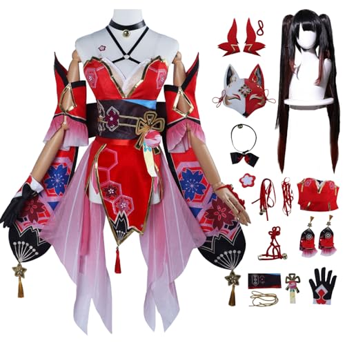 bi bi hou Honkai Star Rail Sparkle Cosplay Kostüm Komplettes Set mit Perücke Star Rail Sparkle Cosplay Verkleidung Sparkle Uniform Halloween Karneval Party Bühnenauftritt Kostüm Erwachsene von bi bi hou