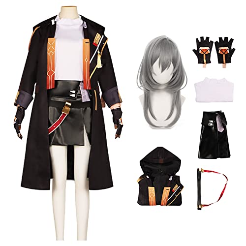 bi bi hou Honkai Star Rail Stelle Cosplay Kostüm mit Perücke Star Rail Trailblazer Stelle Cosplay Verkleidung Stelle Uniform Halloween Karneval Party Bühnenauftritt Kostüm Erwachsene von bi bi hou