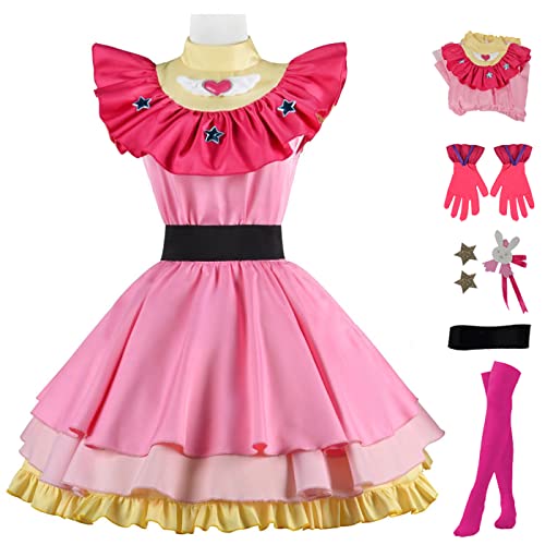 bi bi hou Hoshino Ai Cosplay Kostüm Komplettes Set mit Perücke Anime Oshi no Ko Cosplay Verkleidung Ai Hoshino Cosplay Uniform Halloween Karneval Party Bühnenauftritt Kostüm Erwachsene von bi bi hou