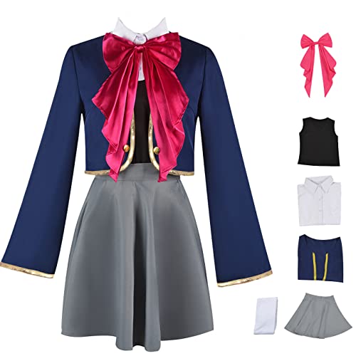 bi bi hou Hoshino Ruby Cosplay Kostüm Komplettes Set mit Perücke Anime Oshi no Ko Cosplay Verkleidung Ruby Hoshino Cosplay Uniform Halloween Karneval Party Bühnenauftritt Kostüm Erwachsene von bi bi hou