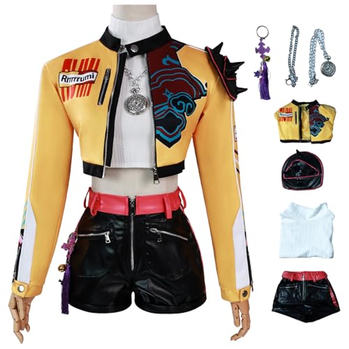 bi bi hou Rumi Cosplay Kostüm Set Anime Demon Hunters Verkleidung Rumi Uniform Weihnachten Halloween Karneval Party Bühnenauftritt Kostüm für Erwachsene bi bi hou Rumi Cosplay Kostüm Set Anime Demon Hunters Verkleidung Rumi Uniform Weihnachten Halloween Karneval Party Bühnenauftritt Kostüm für Erwachsene von bi bi hou