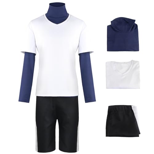 bi bi hou Killua Cosplay Kostüm Set Anime Hunter X Hunter Verkleidung Killua Zoldyck Cosplay Outfit Weihnachten Halloween Karneval Party Bühnenauftritt Kostüm Erwachsene von bi bi hou