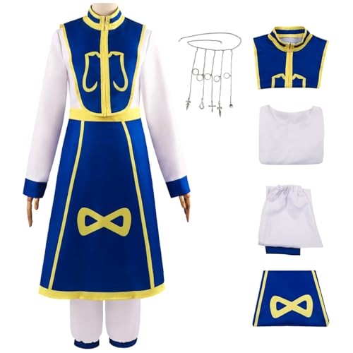 bi bi hou Kurapika Cosplay Kostüm Set mit Armbänder Anime Hunter X Hunter Verkleidung Kurapika Outfit Weihnachten Halloween Karneval Party Bühnenauftritt Kostüm Erwachsene von bi bi hou