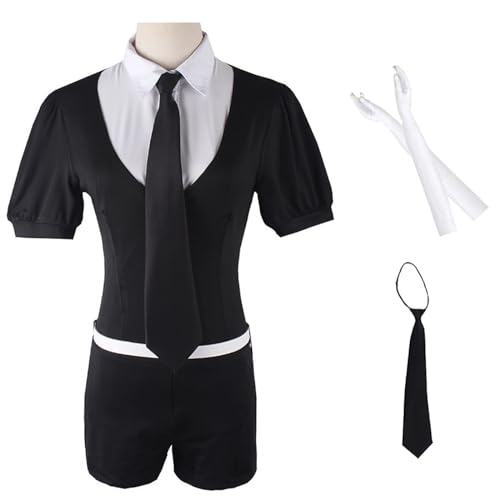 bi bi hou Land of The Lustrous Cosplay Kostüm Set Schwarz/Weiß Anime Houseki no Kuni Verkleidung Antarcticite Diamond Uniform Weihnachten Halloween Karneval Party Kostüm von bi bi hou