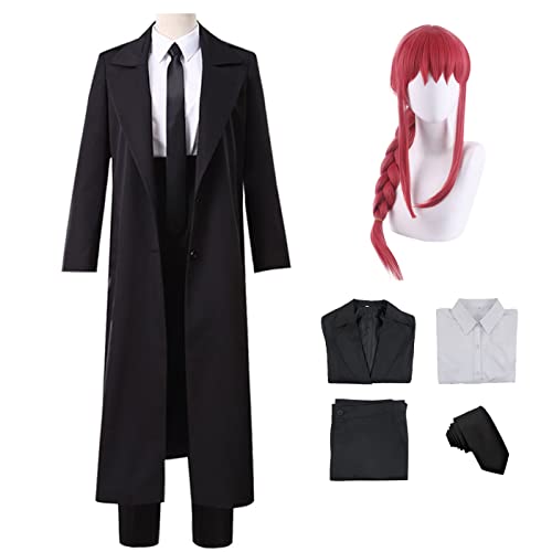 bi bi hou Makima Cosplay Kostüm mit Perücke Anime Chainsaw Man Cosplay Kostüm Makima Cosplay Outfit Complete Set Halloween Karneval Party Kostüm für Erwachsene von bi bi hou