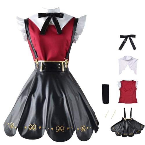 bi bi hou Needy Girl Overdose Cosplay Kostüm Komplettes Set mit Perücke Spiel Charakter Kangel Cosplay Verkleidung AME Chan JK Uniform Halloween Karneval Party Kostüm Erwachsene von bi bi hou