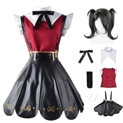 bi bi hou Needy Girl Overdose Cosplay Kostüm Komplettes Set mit Perücke Spiel Charakter Kangel Cosplay Verkleidung AME Chan JK Uniform Halloween Karneval Party Kostüm Erwachsene von bi bi hou