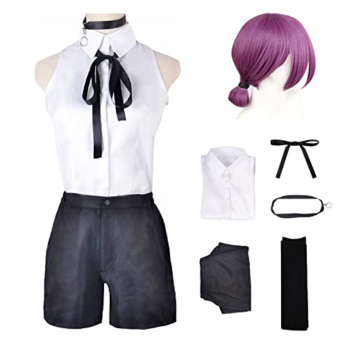 bi bi hou Reze Cosplay Kostüm mit Perücke Anime Chainsaw Man Cosplay Kostüm Reze Cosplay Outfit Complete Set Halloween Karneval Party Kostüm für Erwachsene von bi bi hou