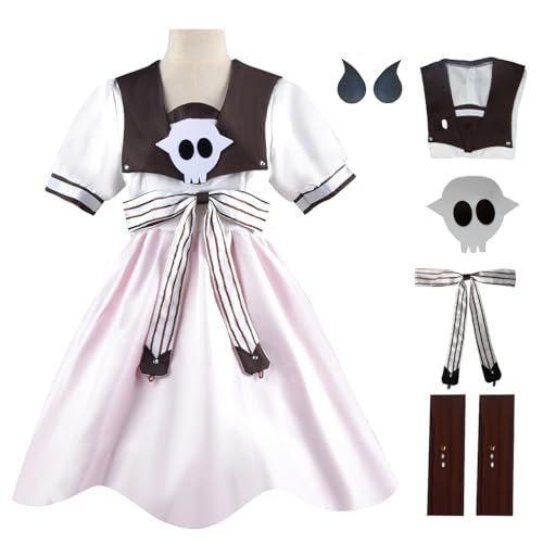 bi bi hou Yashiro Nene Cosplay Kostüm Set mit Perücke Anime Toilet Bound Hanako Kun Cosplay Verkleidung Yashiro Nene Outfit Halloween Karneval Party Bühnenauftritt Kostüm für Erwachsene Unisex von bi bi hou