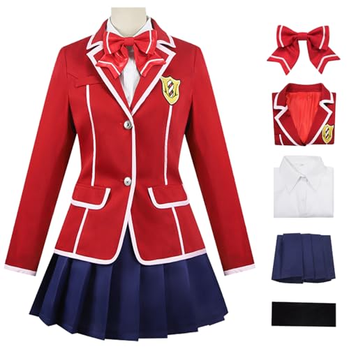 bi bi hou Yuzuriha Inori Cosplay Kostüm Set Anime Guilty Crown Verkleidung Inori Yuzuriha Outfit JK Schuluniform Weihnachten Halloween Karneval Party Bühnenauftritt Kostüm Erwachsene von bi bi hou