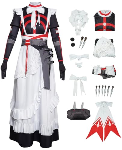 bi bi hou Zenless Zone Zero Alexandrina Cosplay Kostüm Zenless Zone Zero Cosplay Verkleidung Alexandrina Sebastiane Uniform Maid Dress Halloween Karneval Party Bühnenauftritt Kostüm Erwachsene von bi bi hou