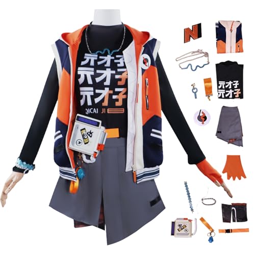 bi bi hou Zenless Zone Zero Belle Cosplay Kostüm Komplettes Set mit Perücke Zenless Zone Zero Cosplay Verkleidung Belle Uniform Halloween Karneval Party Bühnenauftritt Kostüm Erwachsene von bi bi hou