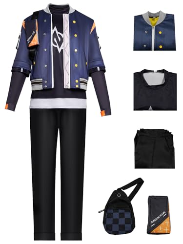 bi bi hou Zenless Zone Zero Wise Cosplay Kostüm Komplettes Set mit Perücke Zenless Zone Zero Cosplay Verkleidung Wise Uniform Halloween Karneval Party Bühnenauftritt Kostüm Erwachsene von bi bi hou