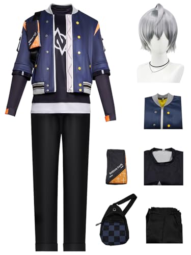 bi bi hou Zenless Zone Zero Wise Cosplay Kostüm Komplettes Set mit Perücke Zenless Zone Zero Cosplay Verkleidung Wise Uniform Halloween Karneval Party Bühnenauftritt Kostüm Erwachsene von bi bi hou