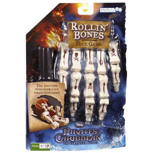 Jakks Pacific Piraten Rollin' Bones Würfelspiel - Knochenförmiger Würfel - 2-4 Multiplayer - Weiß von Jakks Pacific