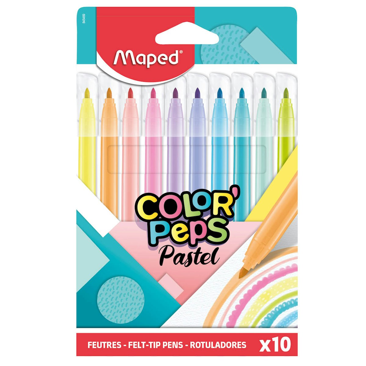 10 pastellfarbene Filzstifte abwaschbar 2,8mm Spitze 10 pastellfarbene Filzstifte abwaschbar 2,8mm Spitze