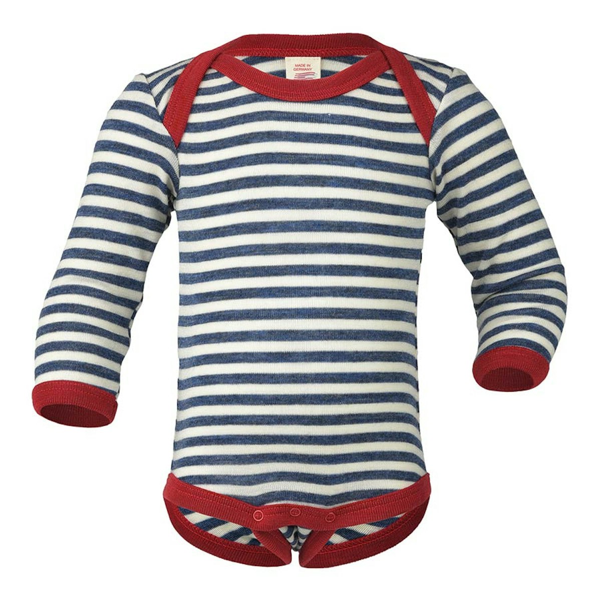 100% Wolle Body langarm blau natur 86/92 100% Wolle Body langarm blau natur 86/92