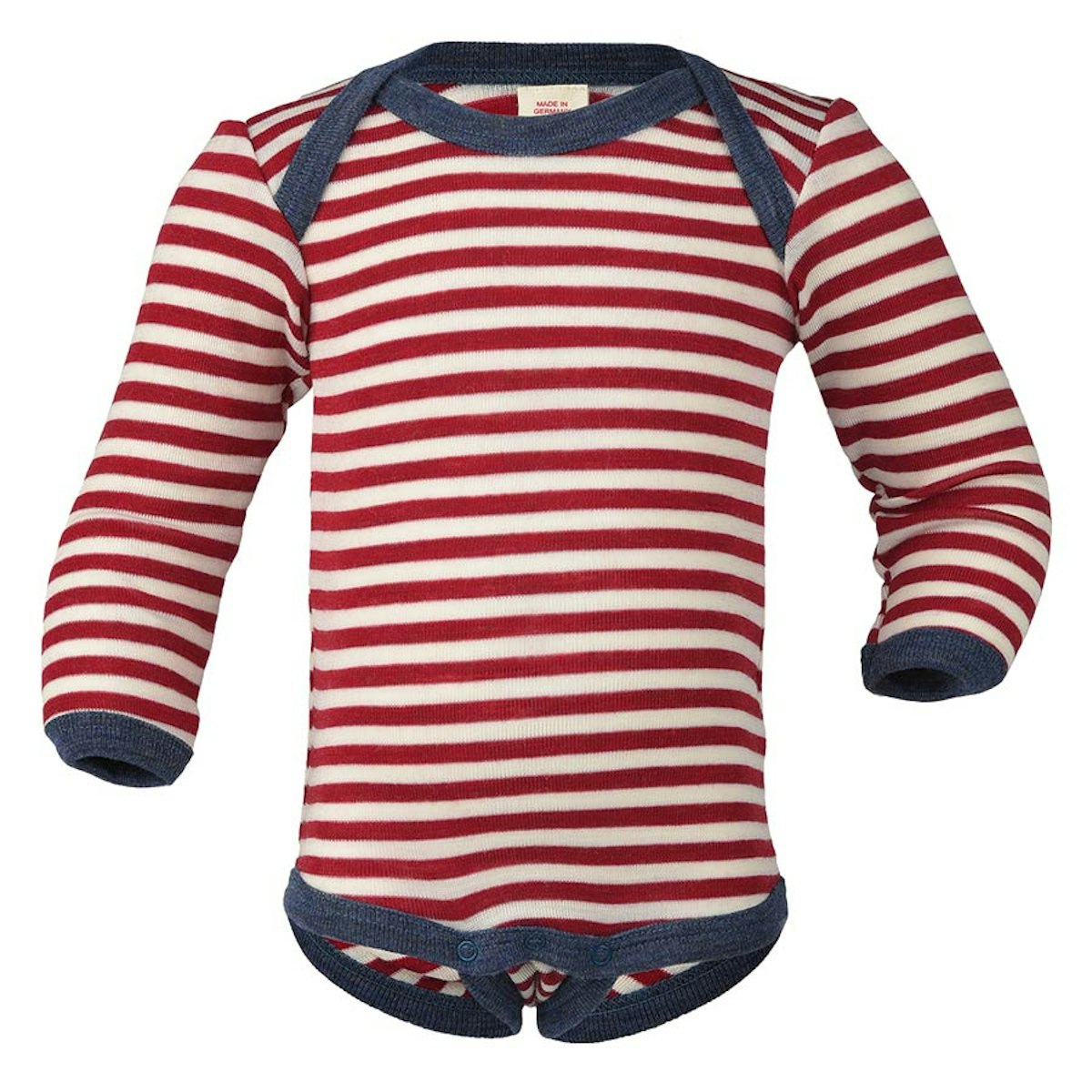 100% Wolle Body langarm rot natur 74/80 100% Wolle Body langarm rot natur 74/80
