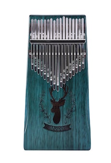 17 Keys Wooden Kalimba African Mahogany Thumb Piano Finger Percussion Music (Reindeer Blue)