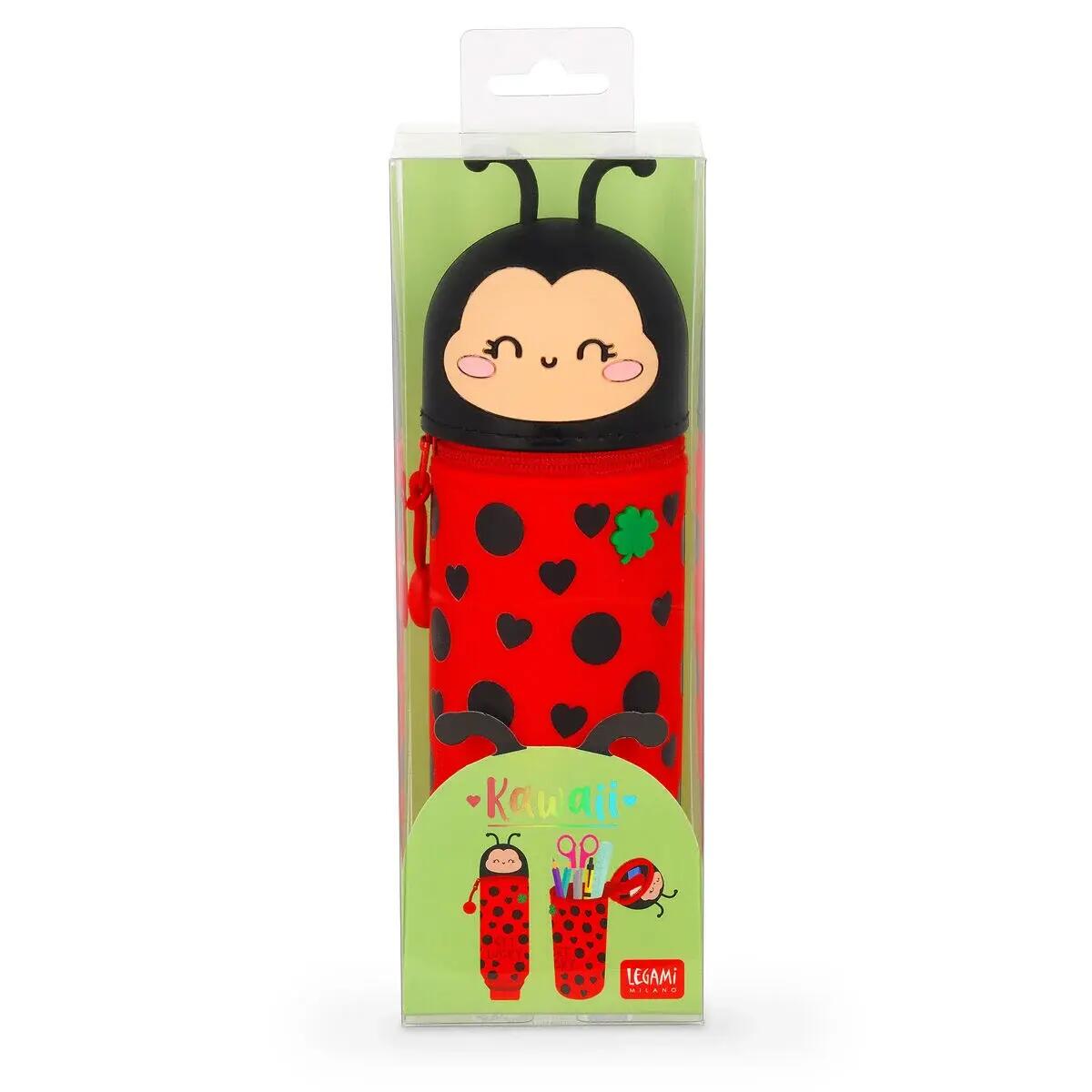 2-in-1-Federmäppchen aus Silikon Ladybug „Get Lucky“ 2-in-1-Federmäppchen aus Silikon Ladybug „Get Lucky“