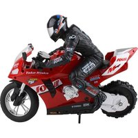 2436324 Stunt motorcycle 1:6 RC Einsteiger Motorrad Motorrad inkl. Akku und Ladekabel, mit Lichteffekt, mit Geräuschefunktion von Re-In Retail International GmbH