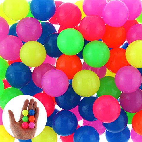 24x Flummi Gummiball Dopsball Neon Bunt 25mm Mitgebsel