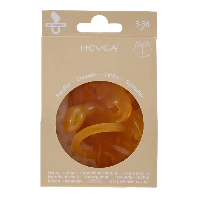 Hevea 2er-Pack Schnuller aus Naturkautschuk, kiefergerecht 3M+ von HEVEA