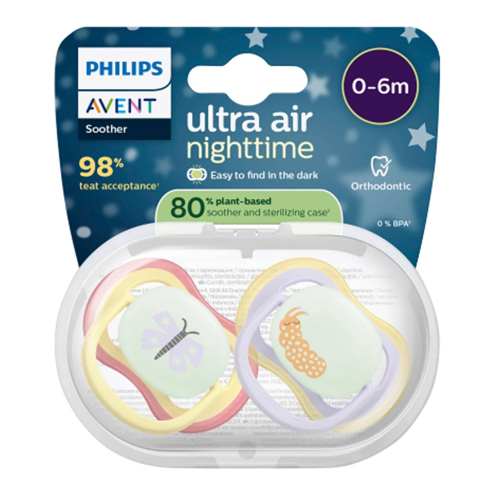Philips Avent 2er-Pack Schnuller ultra air Nighttime, 0-6M Philips Avent 2er-Pack Schnuller ultra air Nighttime, 0-6M von Philips Avent