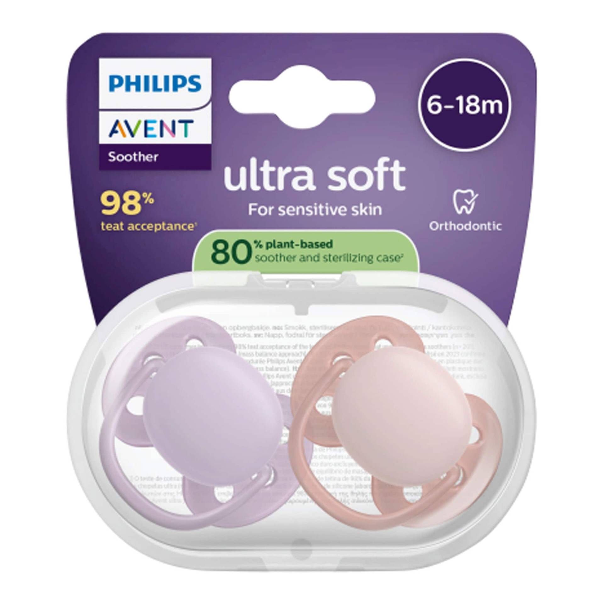 Philips Avent 2er-Pack Schnuller ultra soft, 6-18M Philips Avent 2er-Pack Schnuller ultra soft, 6-18M von Philips Avent