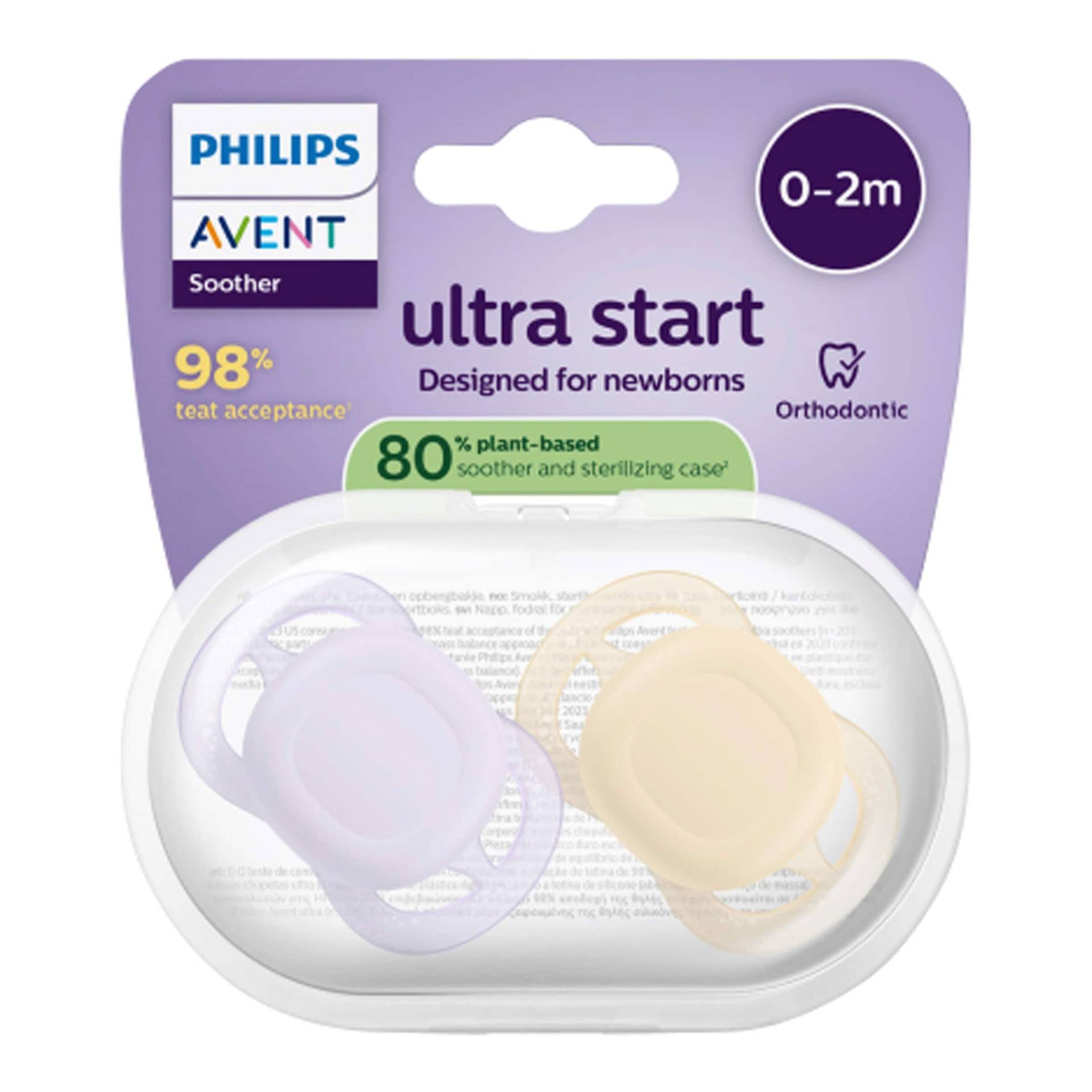 Philips Avent 2er-Pack Schnuller ultra start, 0-2M Philips Avent 2er-Pack Schnuller ultra start, 0-2M von Philips Avent