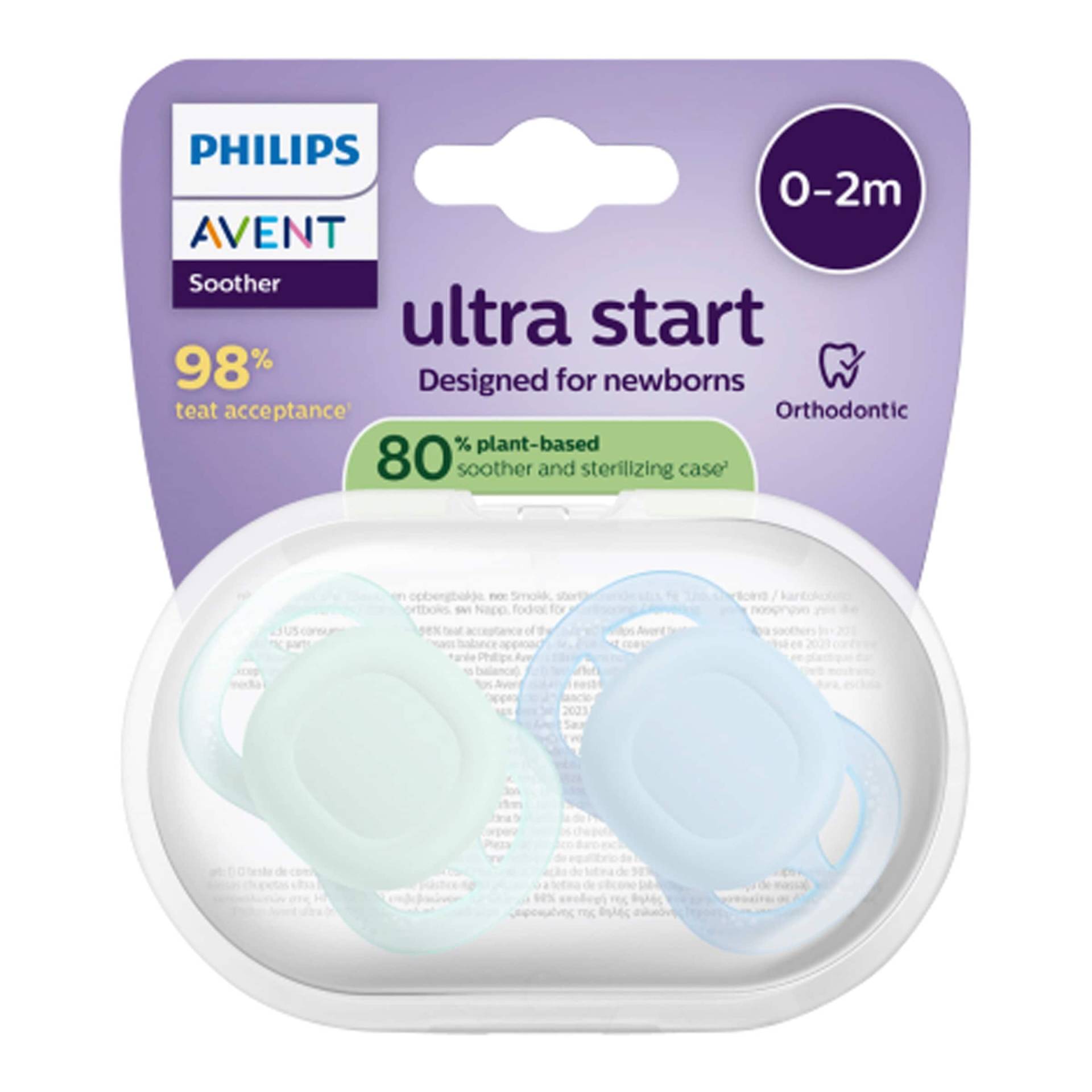 Philips Avent 2er-Pack Schnuller ultra start, 0-2M Philips Avent 2er-Pack Schnuller ultra start, 0-2M von Philips Avent
