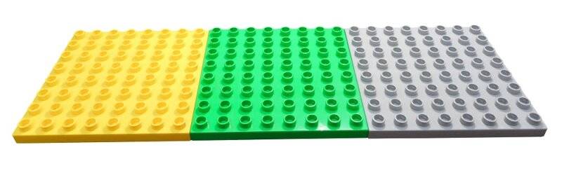 3 Duplo® Platten 8 x 8 Noppen in verschiedenen Farben