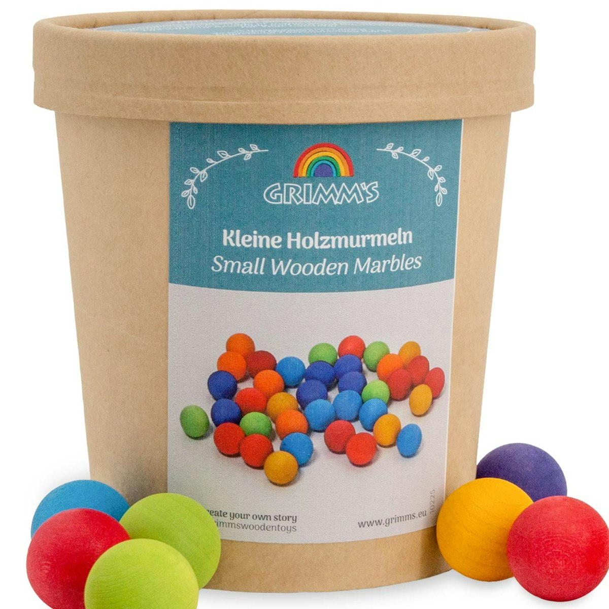 35 kleine Murmeln Holzkugeln bunt, mit Beutel 35 kleine Murmeln Holzkugeln bunt, mit Beutel