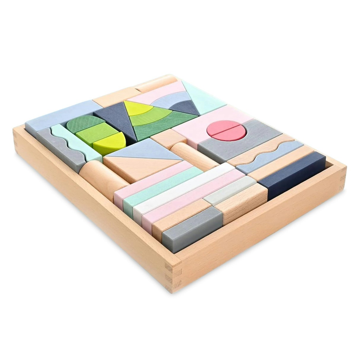 37 Holzbausteine pastell 37 Holzbausteine pastell