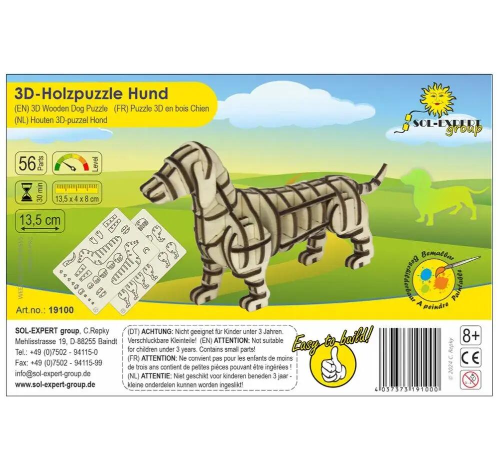 3D Holz Puzzle Hund 3D Holz Puzzle Hund
