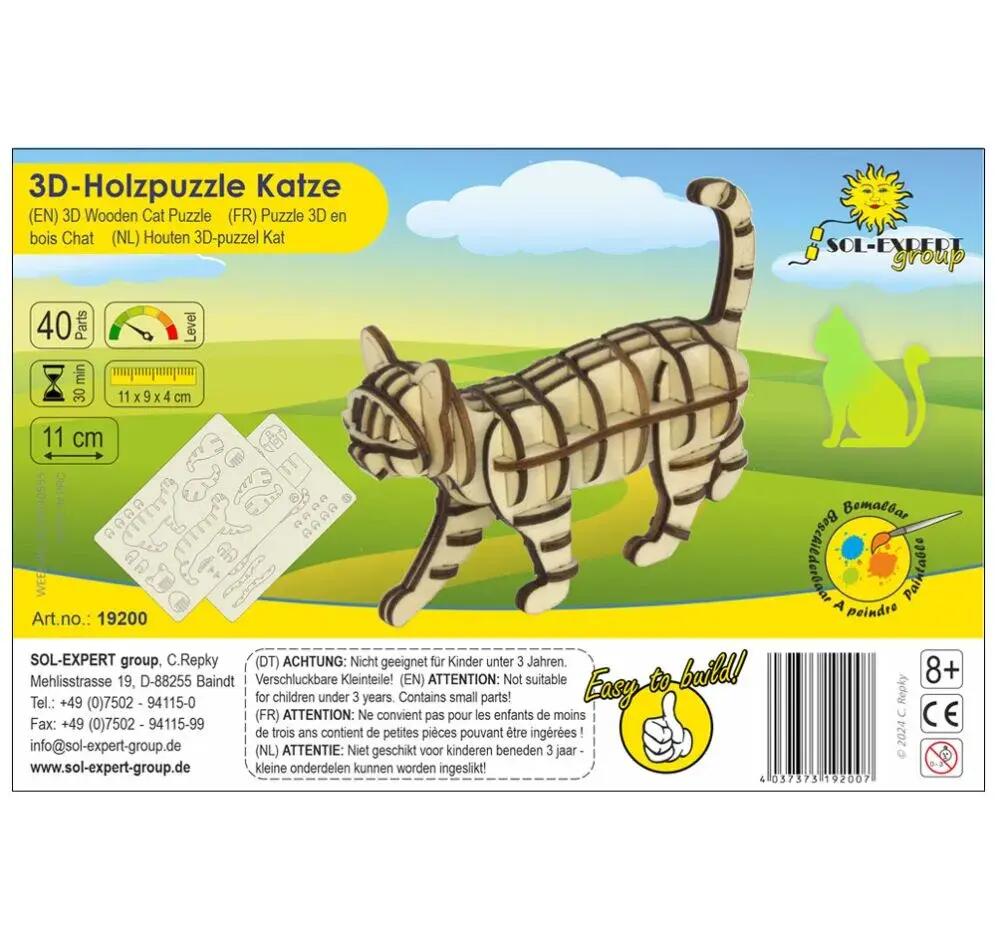 3D Holz Puzzle Katze 3D Holz Puzzle Katze