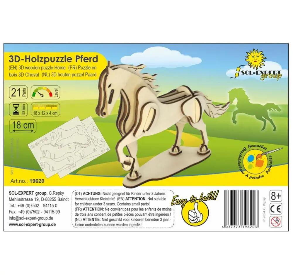 3D Holz Puzzle Pferd 3D Holz Puzzle Pferd