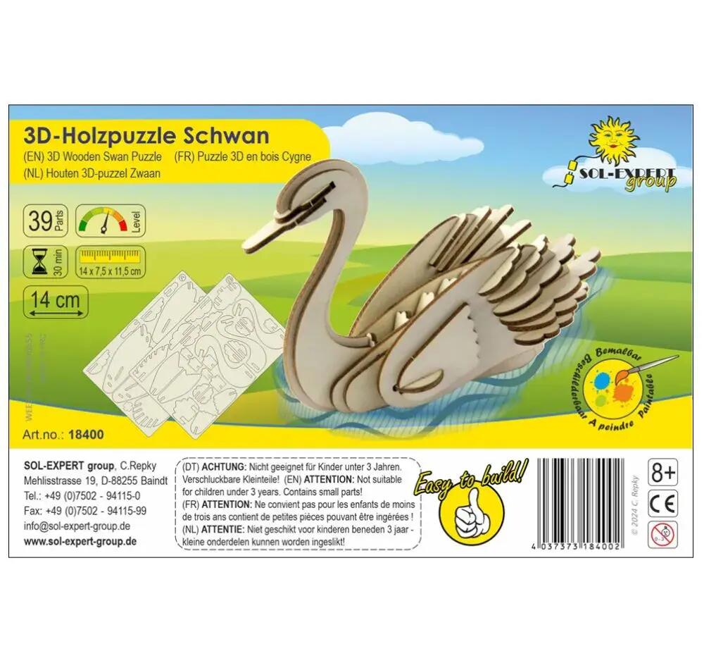 3D Holz Puzzle Schwan 3D Holz Puzzle Schwan
