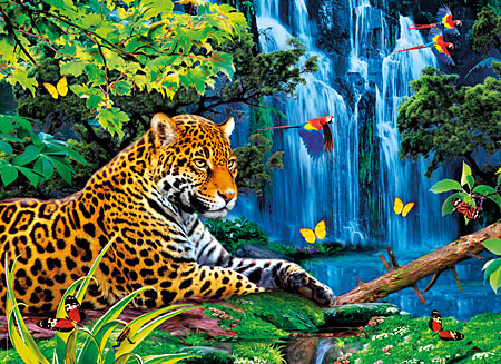 3D Magic Puzzle - Jaguar im Dschungel