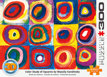 Farbstudie Quadrate, Kandinsky 3D Puzzle Farbstudie Quadrate, Kandinsky 3D Puzzle